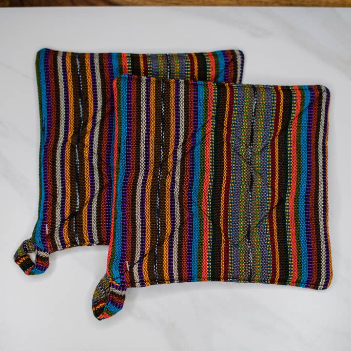 Lucia's Imports - Wholesale Oven Mitt/Pot Holder - Set of 2 Matching Square Potholders