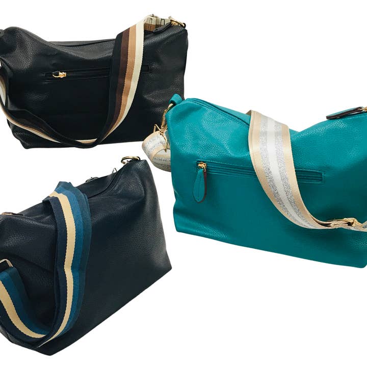 C8F1 - 9012AA - Large Vegan Hobo with Animal Guitar Strap for wholesale by Boca Tennis & Golf Bags