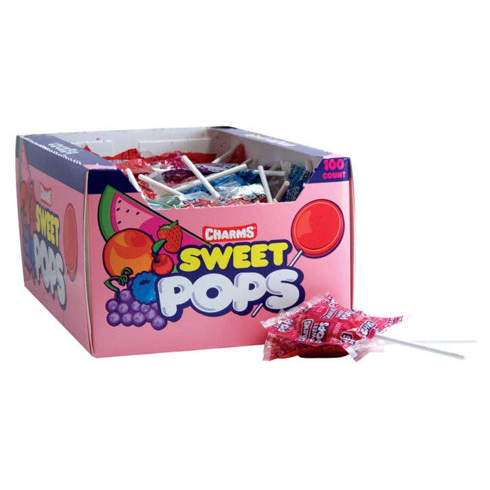 Charms Sweet Pops 100 COUNT TRAY for wholesale by Long Island Candy Factory