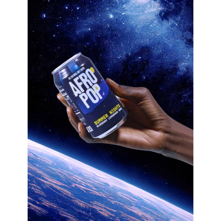 AFROPOP - Wholesale Soda/Carbonated Drink - Summer Nights: Blueberry Lemonade Soda5