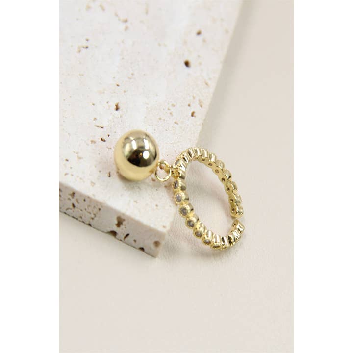 BELLISSIMA BIJOUX - Wholesale Multi-Stone Ring - Adjustable Charm Ring in Stainless Steel with Rhinestones3