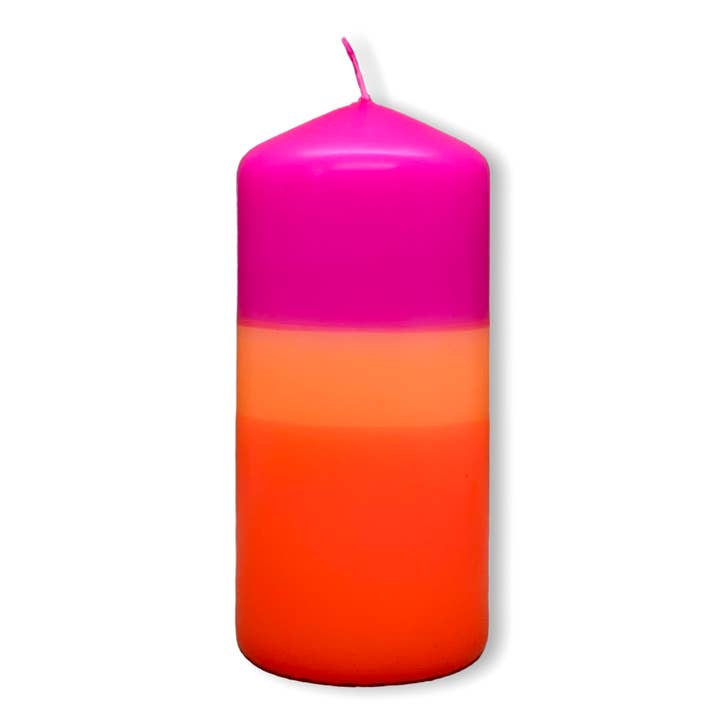 Pelare ljus L dipdye neon tricolor för wholesale av DIPDIP candles