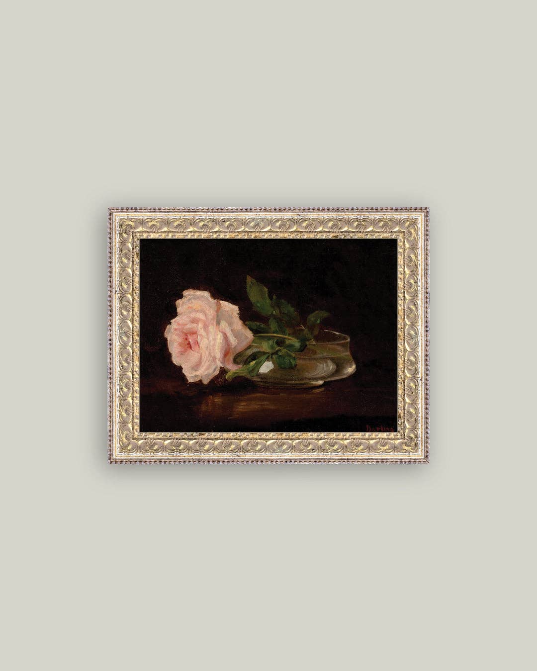 Petal Lane Home - Wholesale Art Print - Still Life with Rose Framed Antique Art1