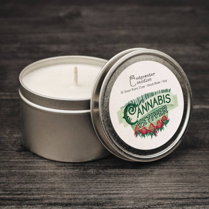 Travel Tin - Cannabis Vetiver for wholesale by Edgewater Candles