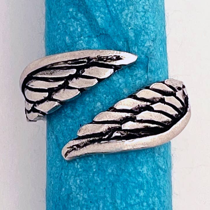 Basic Spirit - Wholesale Cocktail/Statement Ring - Angel Wings Adjustable Ring0