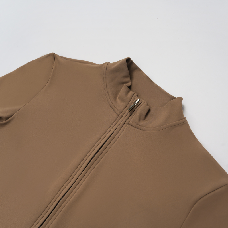 WONDERXFANS – wholesale Unitard – Women′s – Stand-up collar+half-zip sports jumpsuit16