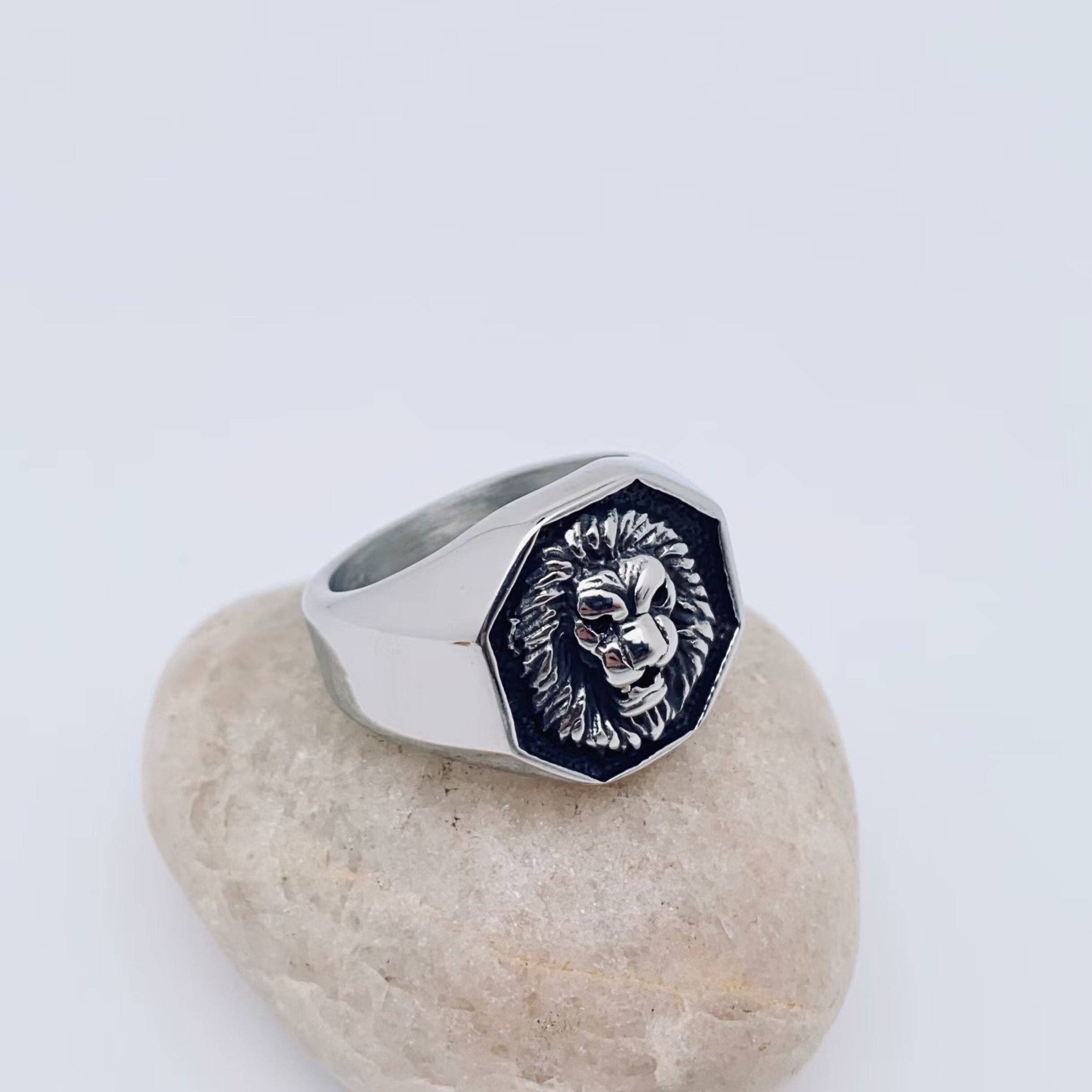 Mio Queena - Wholesale Jewelry - Men's - Lion's Head Stainless Steel Men's Ring 4