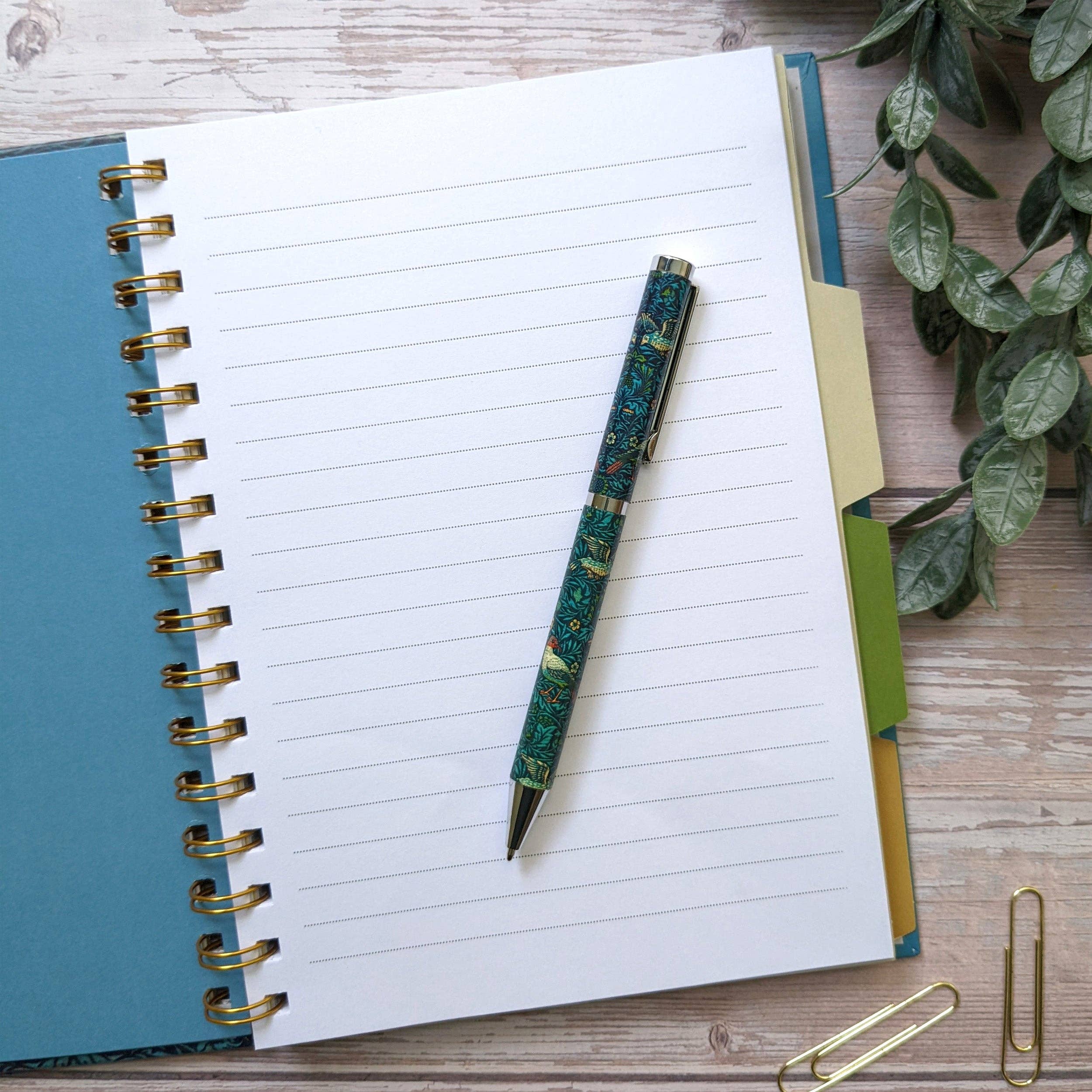 Robert Frederick Ltd – wholesale Notebook – William Morris Birds A5 Notebook With Dividers1