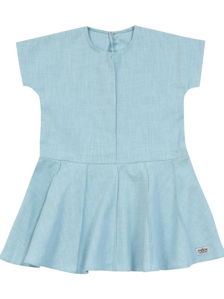 Ramie Baby-/Kinderkleid - Blau für den Großhandel von Mellow