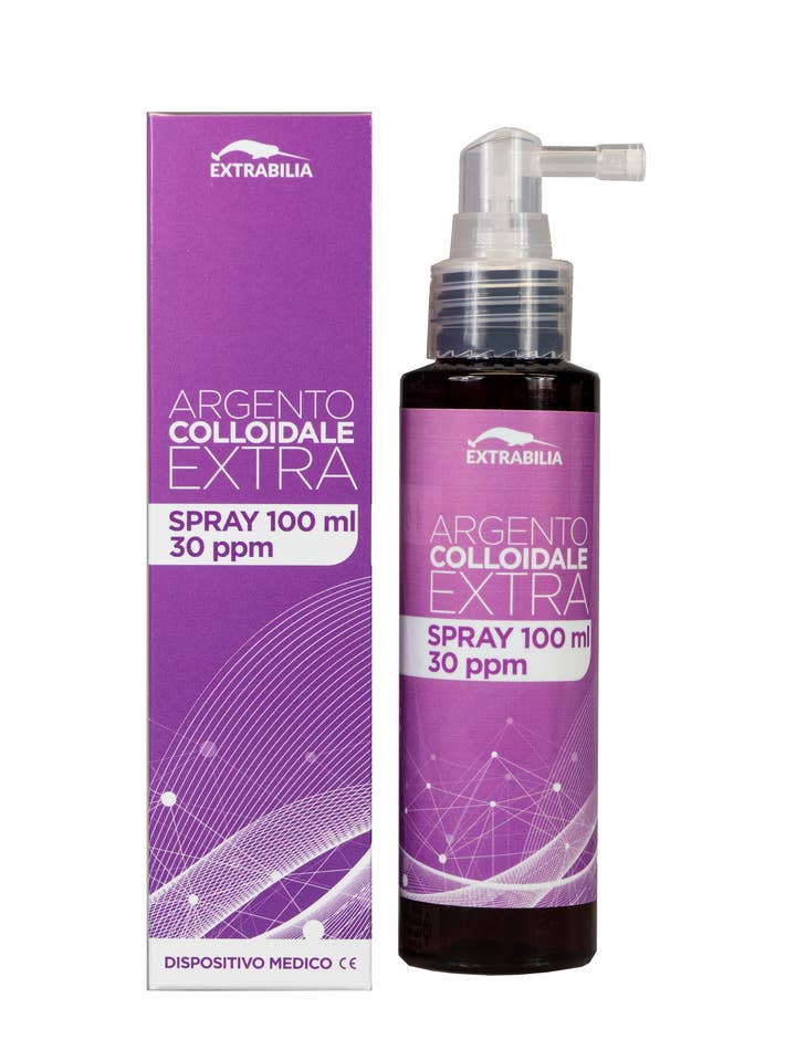 Spray d’argent colloïdal extra 100 ml 30 ppm pour la vente par Argento Colloidale Extra
