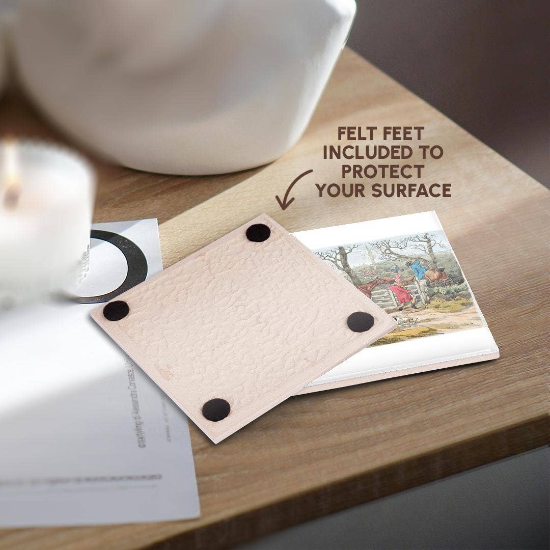 3dRose - Wholesale Onderzetters - 3dRose, Vintage Vossenjacht Scène, Onderzetter3