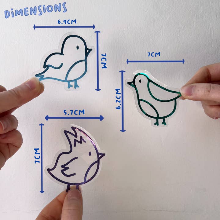 Poppodopolis – wholesale Suncatcher – Mini Birds Suncatcher Set2