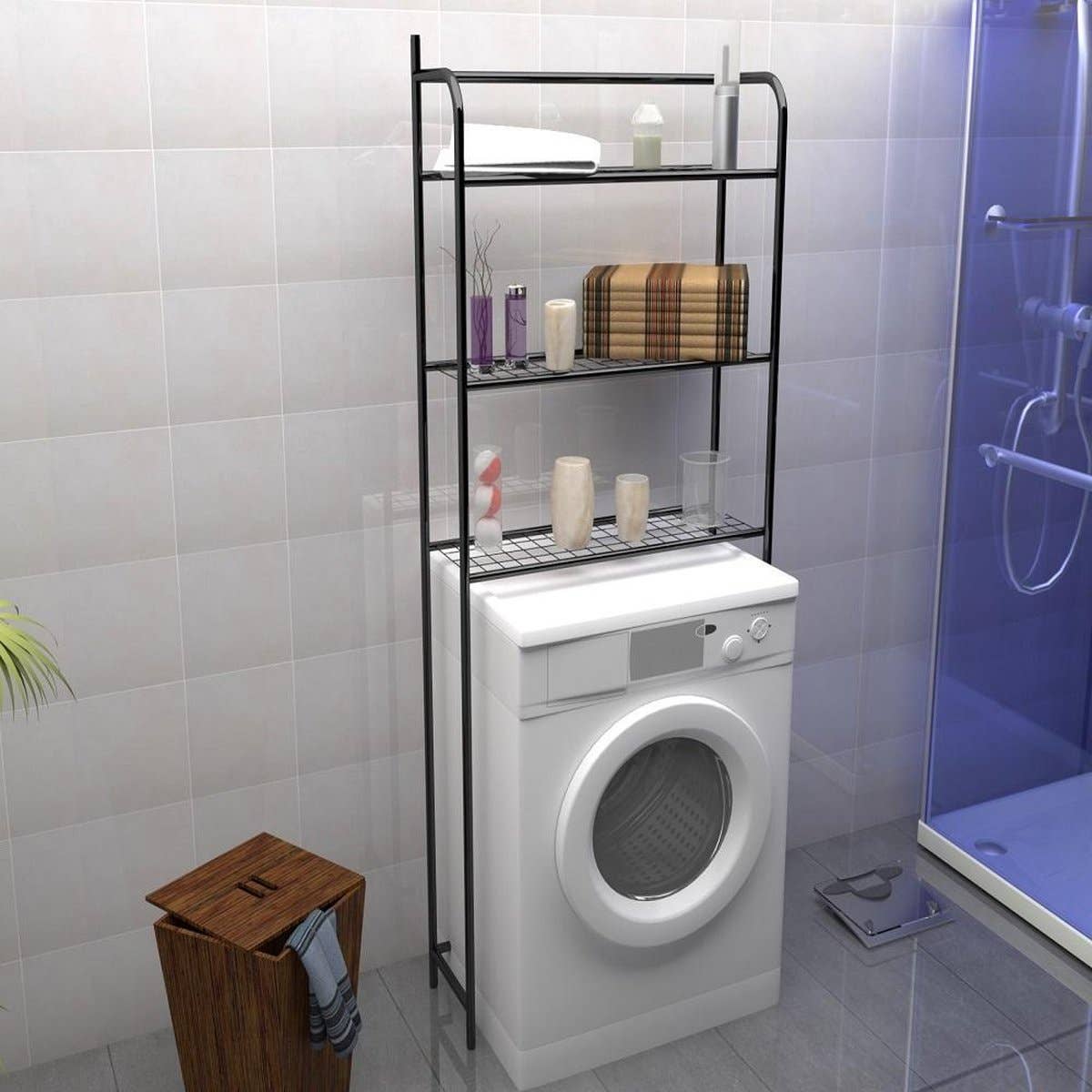 WDMT - Wholesale Laundry Basket - Metalen wasmachine opbergkast 3 laags van Naturn Living3