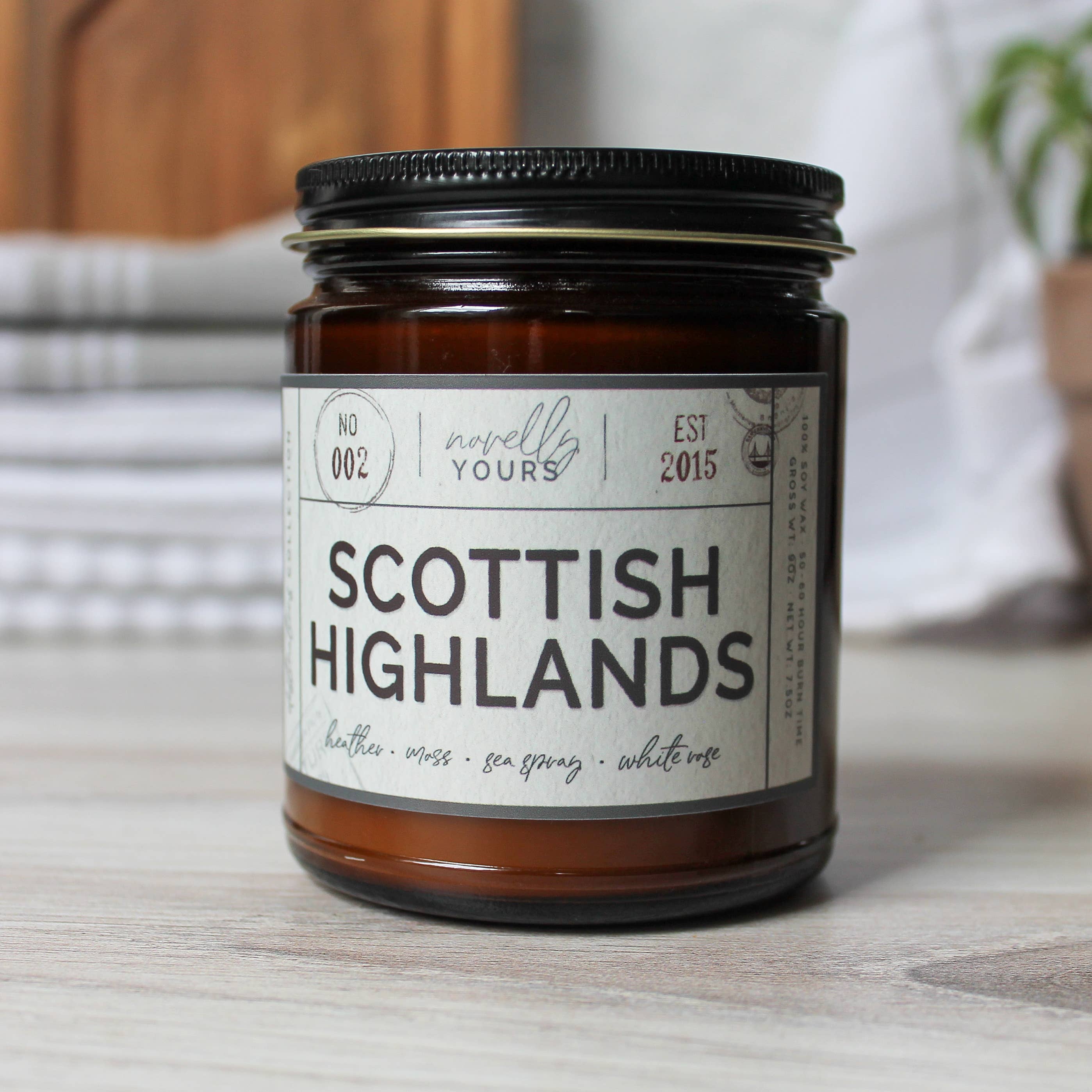 Novelly Yours - Wholesale Jar/Filled Candle - Scottish Highlands candle | Scotland Inspired Travel Scent