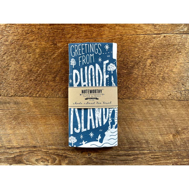 Noteworthy Paper & Press - Wholesale Tea Towel - Rhode Island Tea Towel4