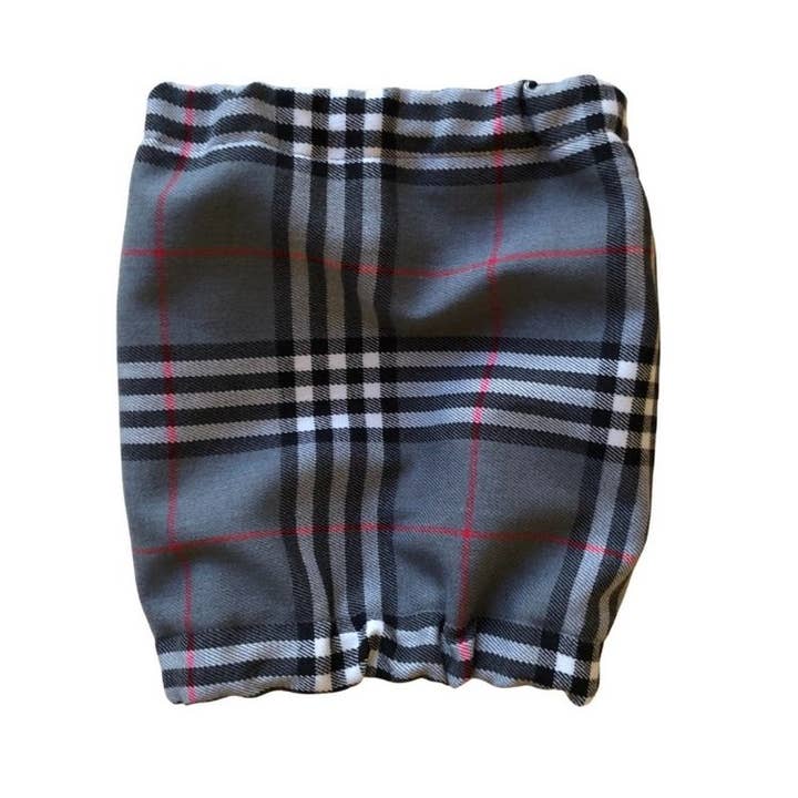 Paraorecchie per cani in flanella - Tartan grigio per la vendita all'ingrosso da parte di Cockers&Co.