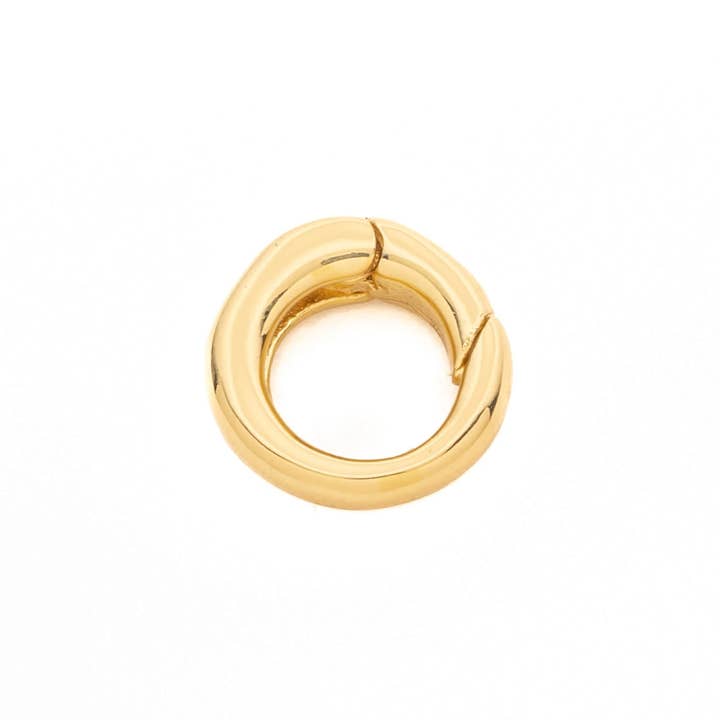 Gold Round Snap Gate Ring Charm Holder 10mm CLG213 for wholesale by Jewel Pledge