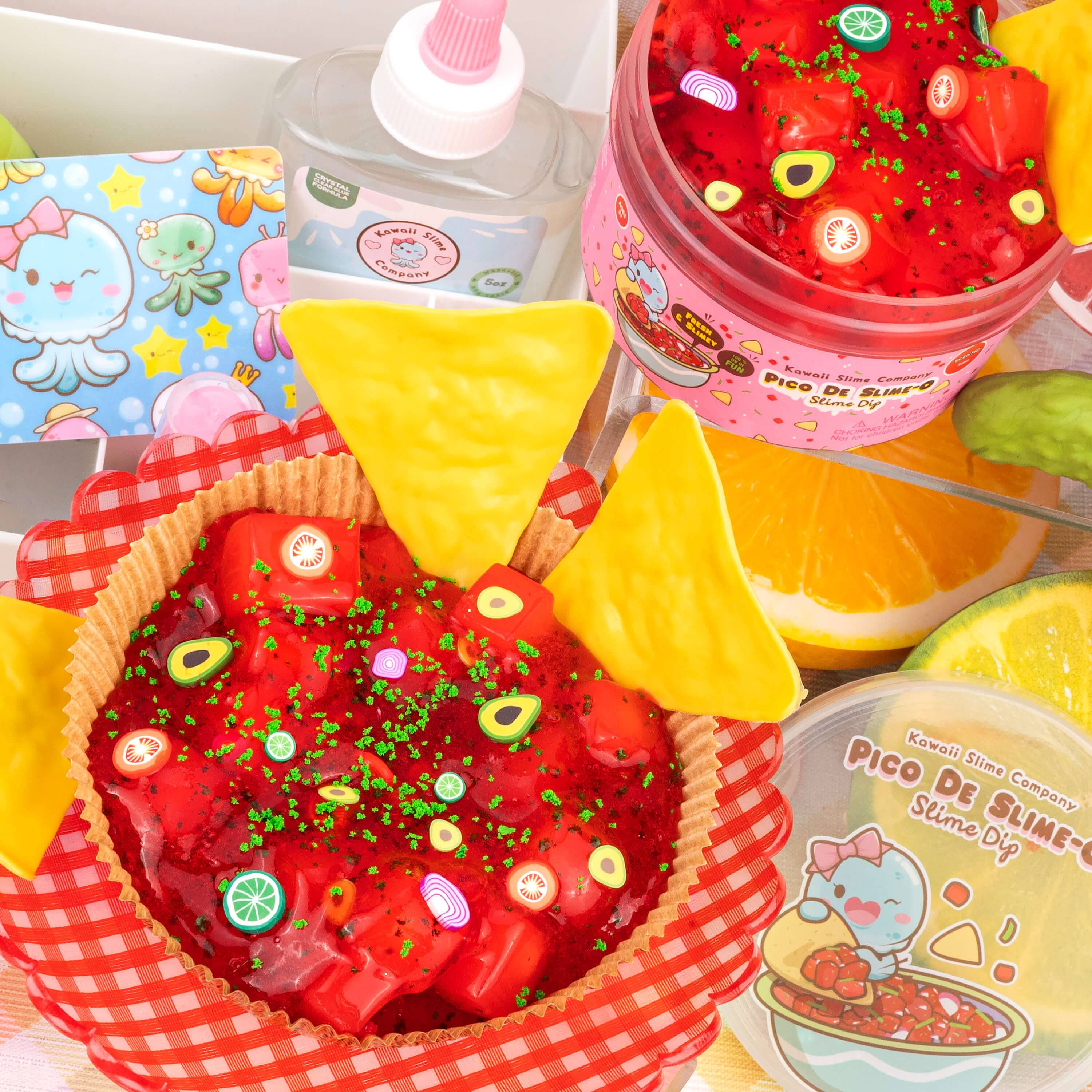 Kawaii Slime Company - Wholesale Putty/Slime - Kids - Pico De Slime-O Jelly Cube Slime Dip (4pcs/case)6