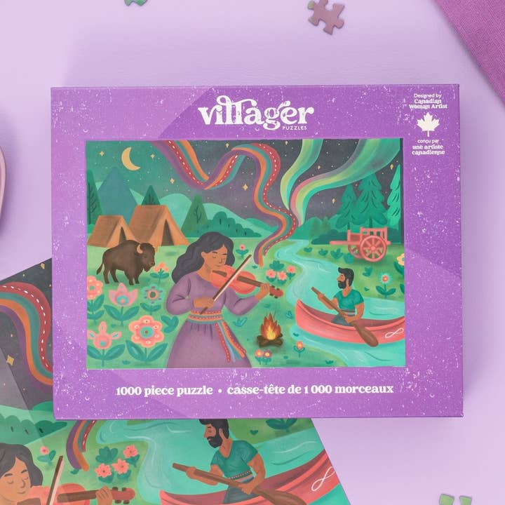 Dancing Sky | 1000-Piece Puzzle | Designed in Canada for wholesale by Villager Puzzles