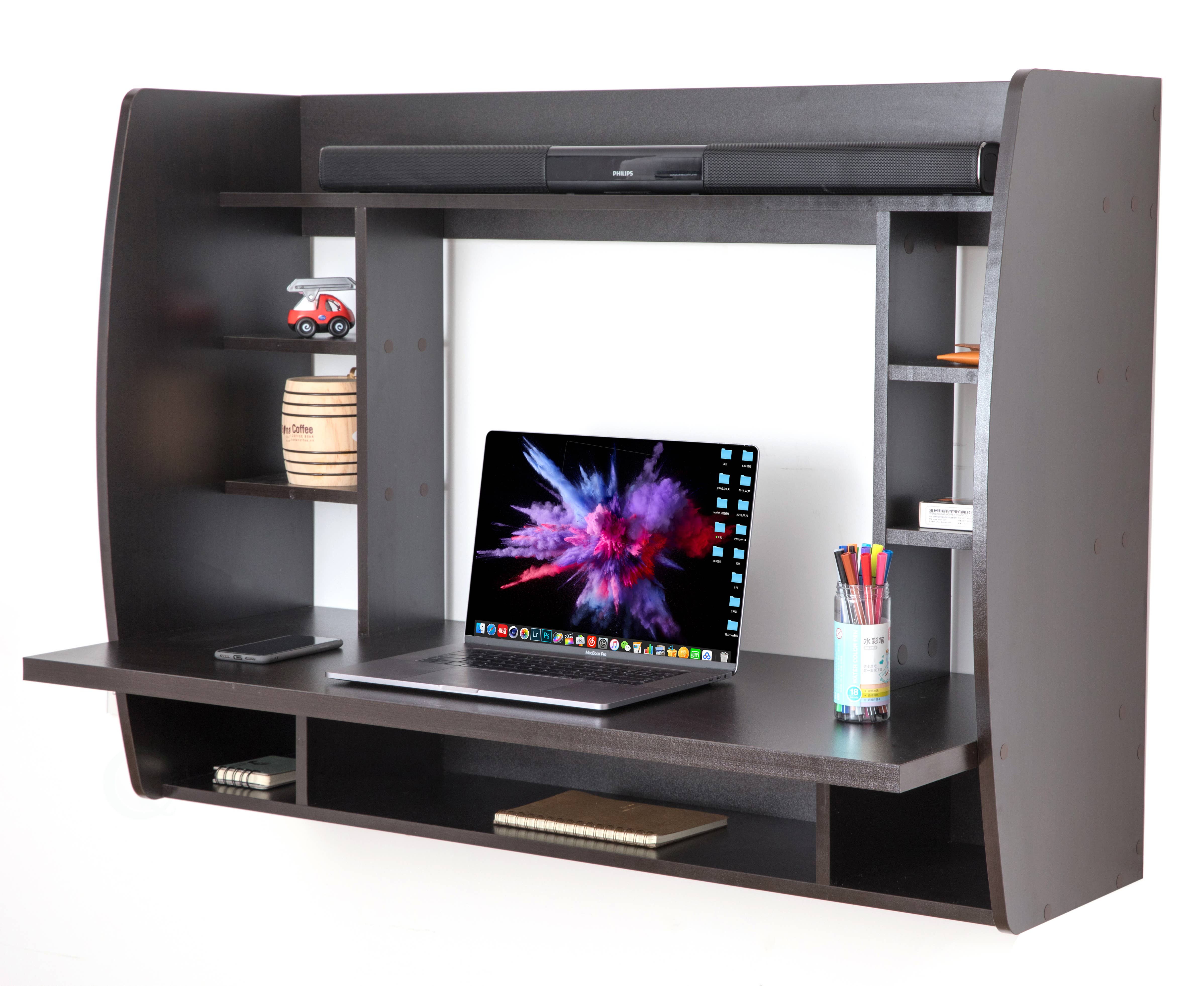Quickway Imports - Wholesale Desk Organizer - Versatile Wall Mount Floating Computer Desk - Writing Table2
