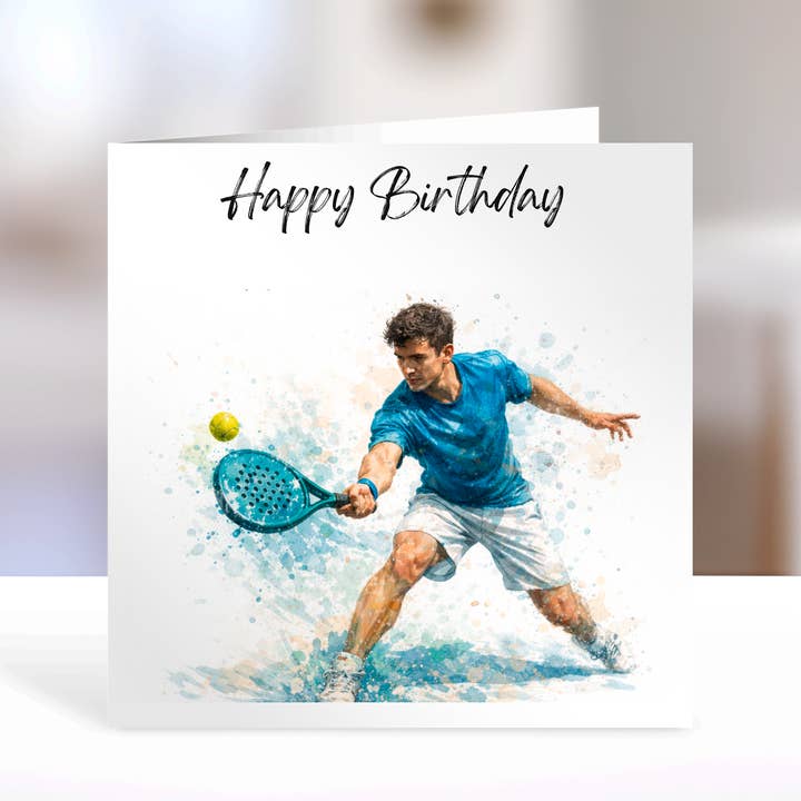 Alles Gute zum Geburtstag Padel-Karte für den Großhandel von Florence Designs