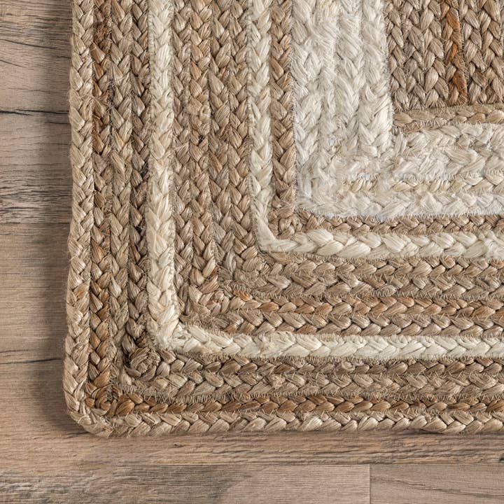 nuLOOM - Wholesale Area Rug - Braided Rikki Border Jute Area Rug