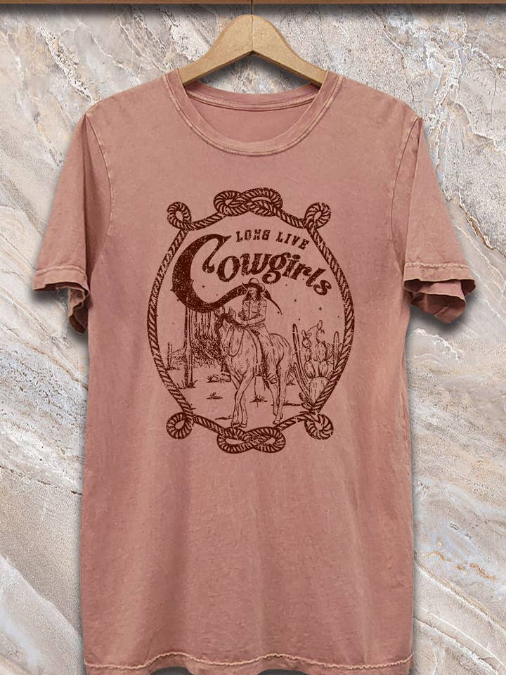SPT-MWBA-140_Cowgirl - Camiseta lavada con minerales para venta al por mayor de SP Tops, Inc.