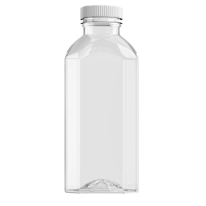 OH YES PLASTICS - Wholesale Fruit Juice - 12 oz Square Plastic Juice Bottles