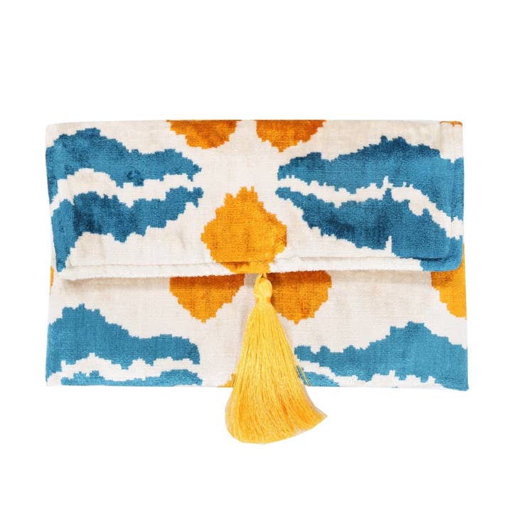 Disegno Ikat Felicia amelloides per la vendita all'ingrosso da parte di Noorel Design