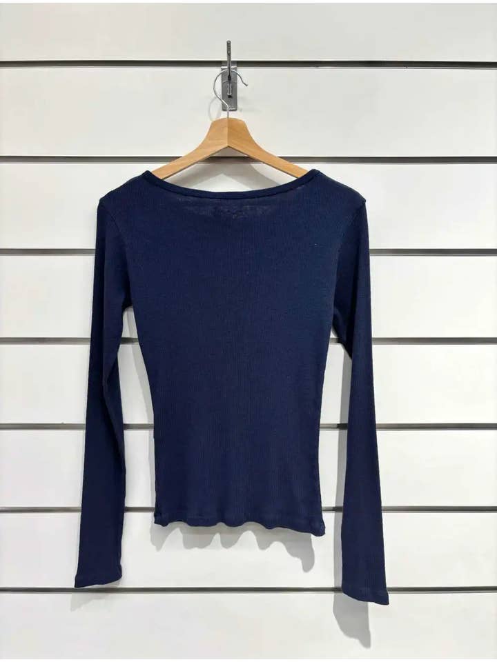 Chilli Girl Collection - Vente T-shirt – femme - T-shirt basique à manches longues en coton côtelé3