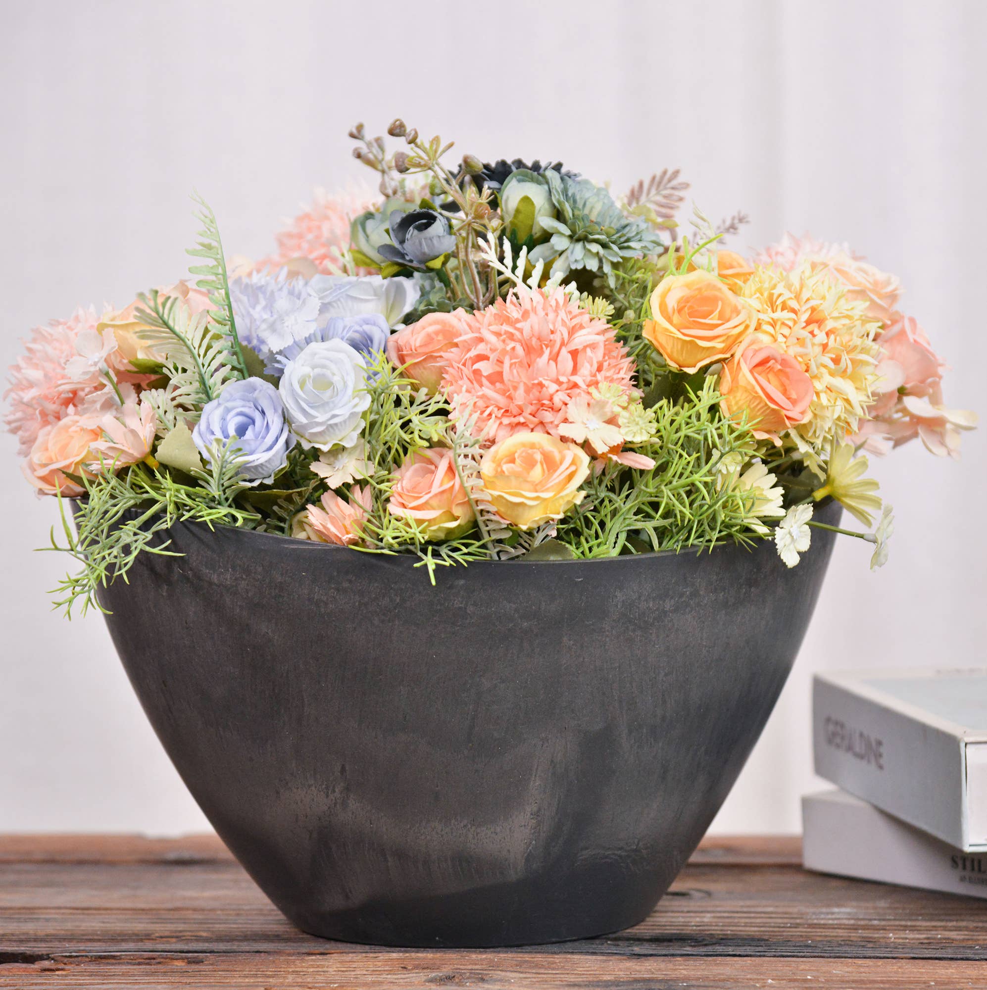 Greenship Garden USA - Wholesale Plant Pot - Greenship Decorative Bowl Planter, L.16.1"x W.11.8"x H.9.1"3