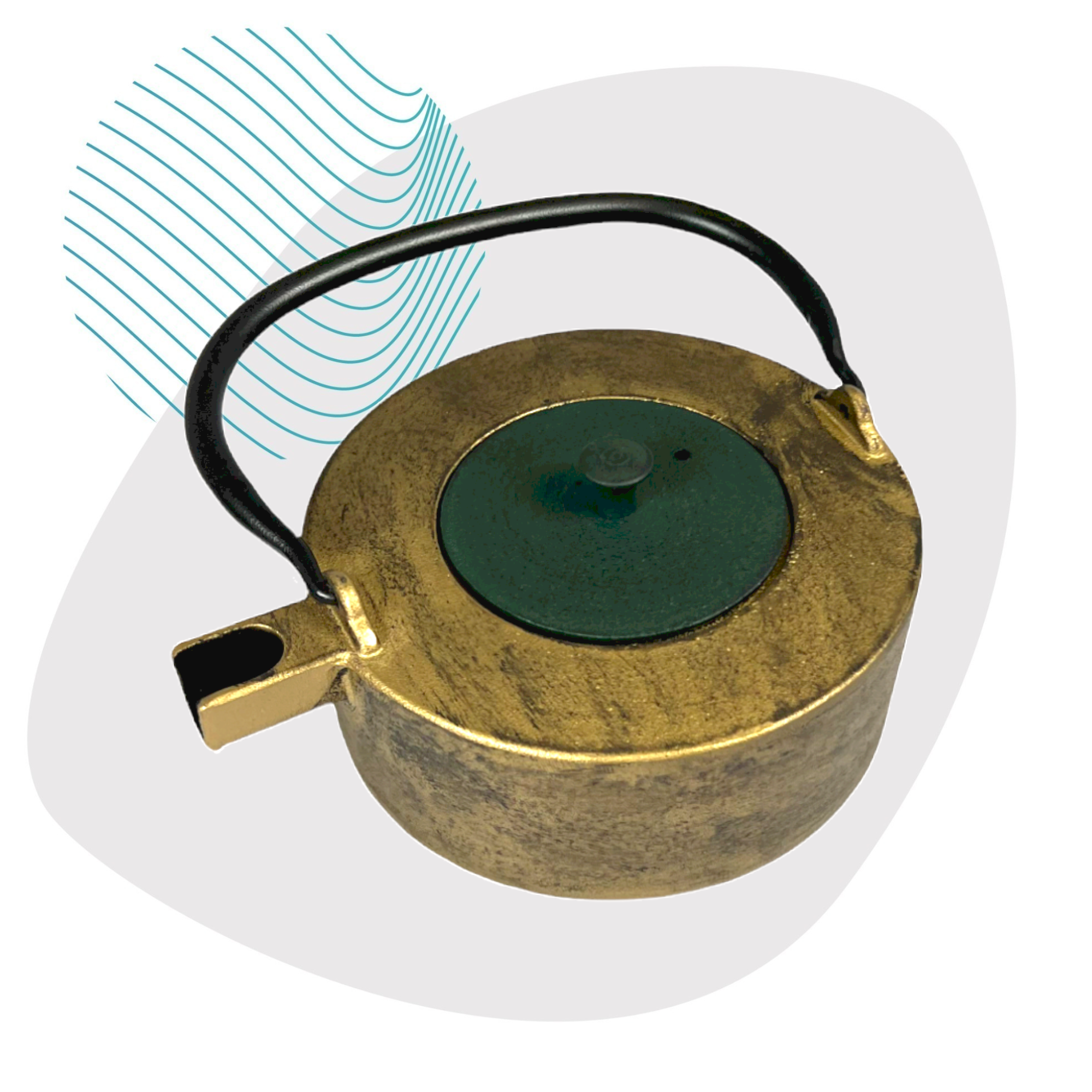 Ja-Unendlich – Engroshandel Tekande – Heii Na støbejern tekande, 0,8 l guld2