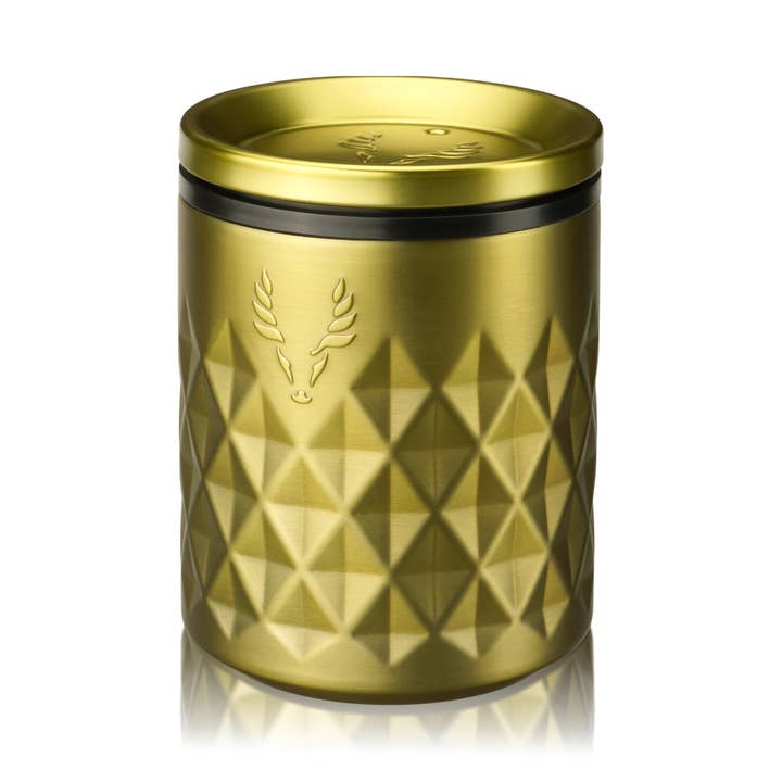 Viski - Wholesale Cocktail/Liquor Glass - Paragon Insulated Double Walled Rocks Tumbler w/ Lid - Gold