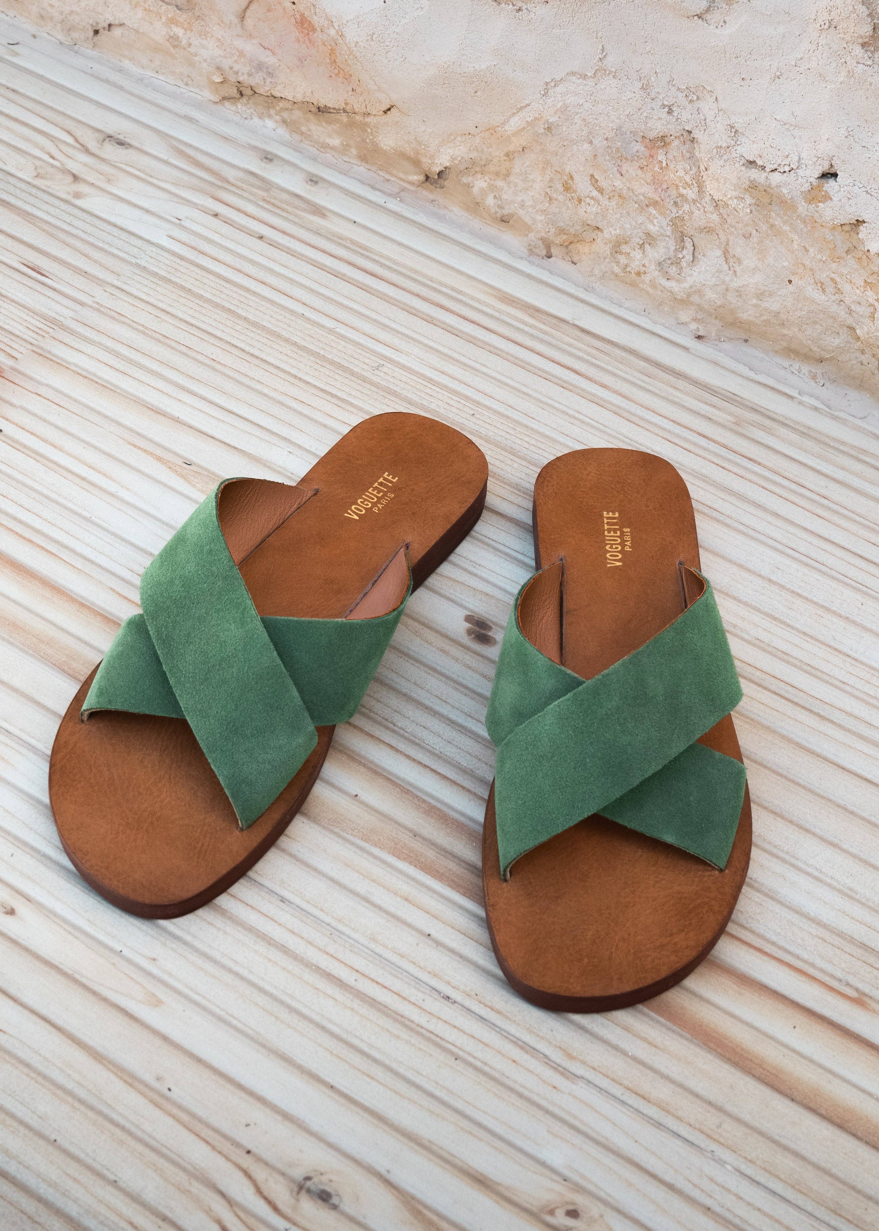 Voguette Paris - Wholesale Sandals - Women's - JULIAN GREEN AGAVE SANDALS1