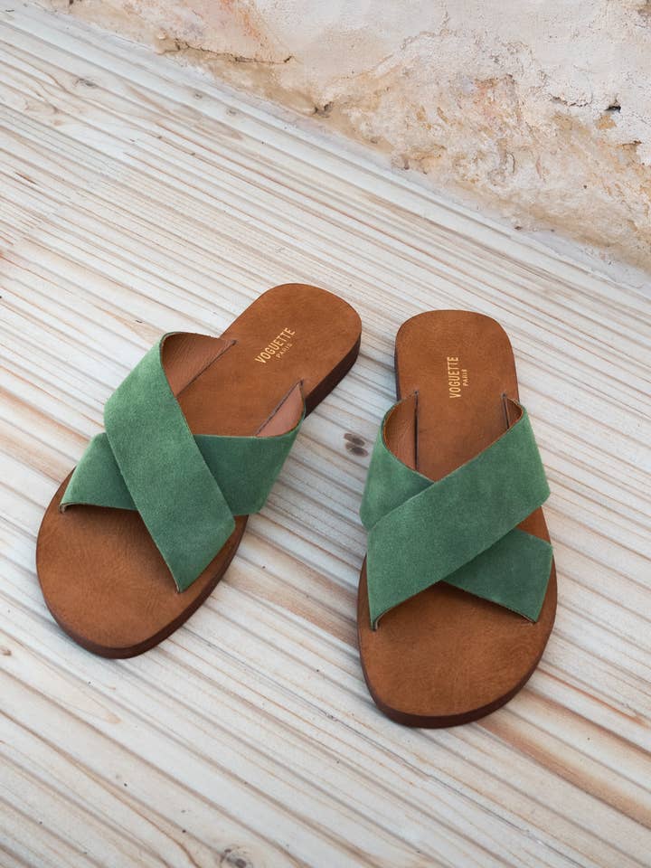 Voguette Paris - Wholesale Sandals - Women's - JULIAN GREEN AGAVE SANDALS1
