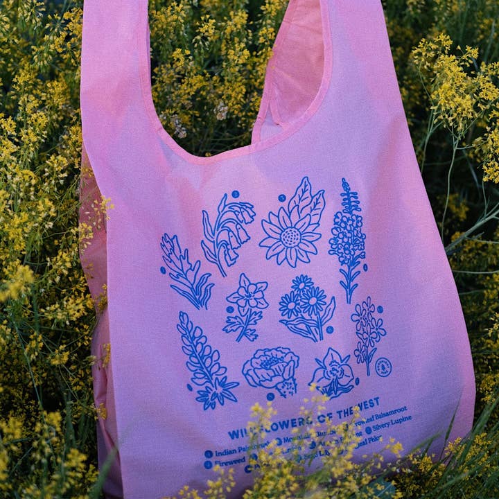 Goodnight Pine - Wholesale Grocery/Shopping Bag - Wildflowers BAGGU Reusable Bag