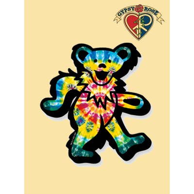 XLarge Tye Dye Grateful Dead Bear Magnet for wholesale by Gypsy Rose