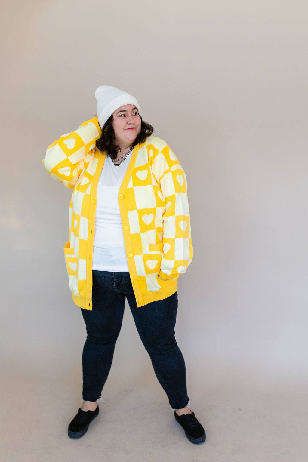 Taby Originals - Wholesale Cardigan - Women's - TABY ORIGINAL: Radical Self Love Cardigan In YELLOW*** Sizes XS-5X!***25