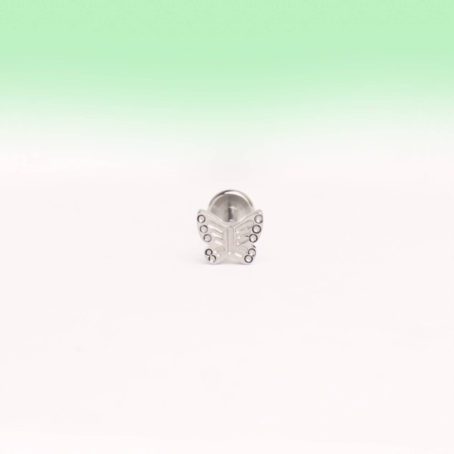 Silver Titanium Butterfly Stud - Innovative Design for wholesale on Faire4