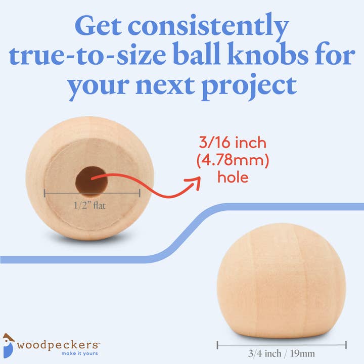 Woodpeckers Crafts - Wholesale Knob/Pull - Wooden Ball Knobs