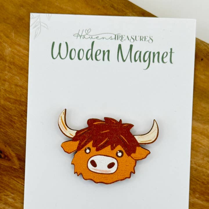 Highland Cow Magnet for wholesale by Havens Treasures