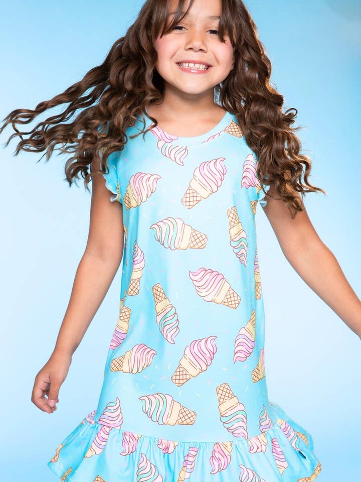 Simply Soft Flutter Sleeve Lounge Dress for wholesale by PixieLane