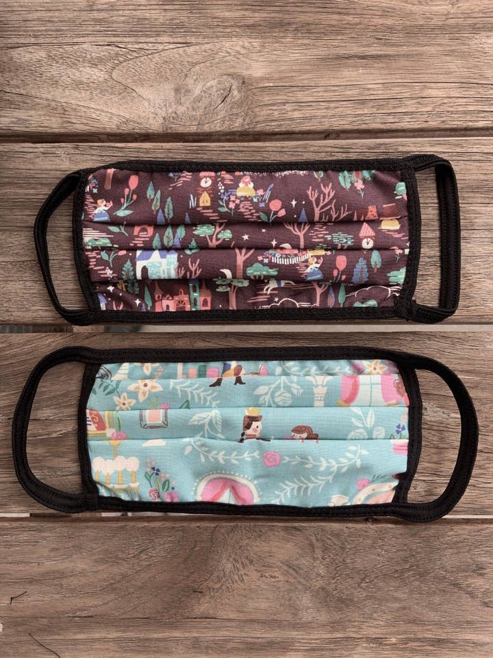 Beauty & the Beast Reversible Cotton Mask for wholesale by Retrolicious