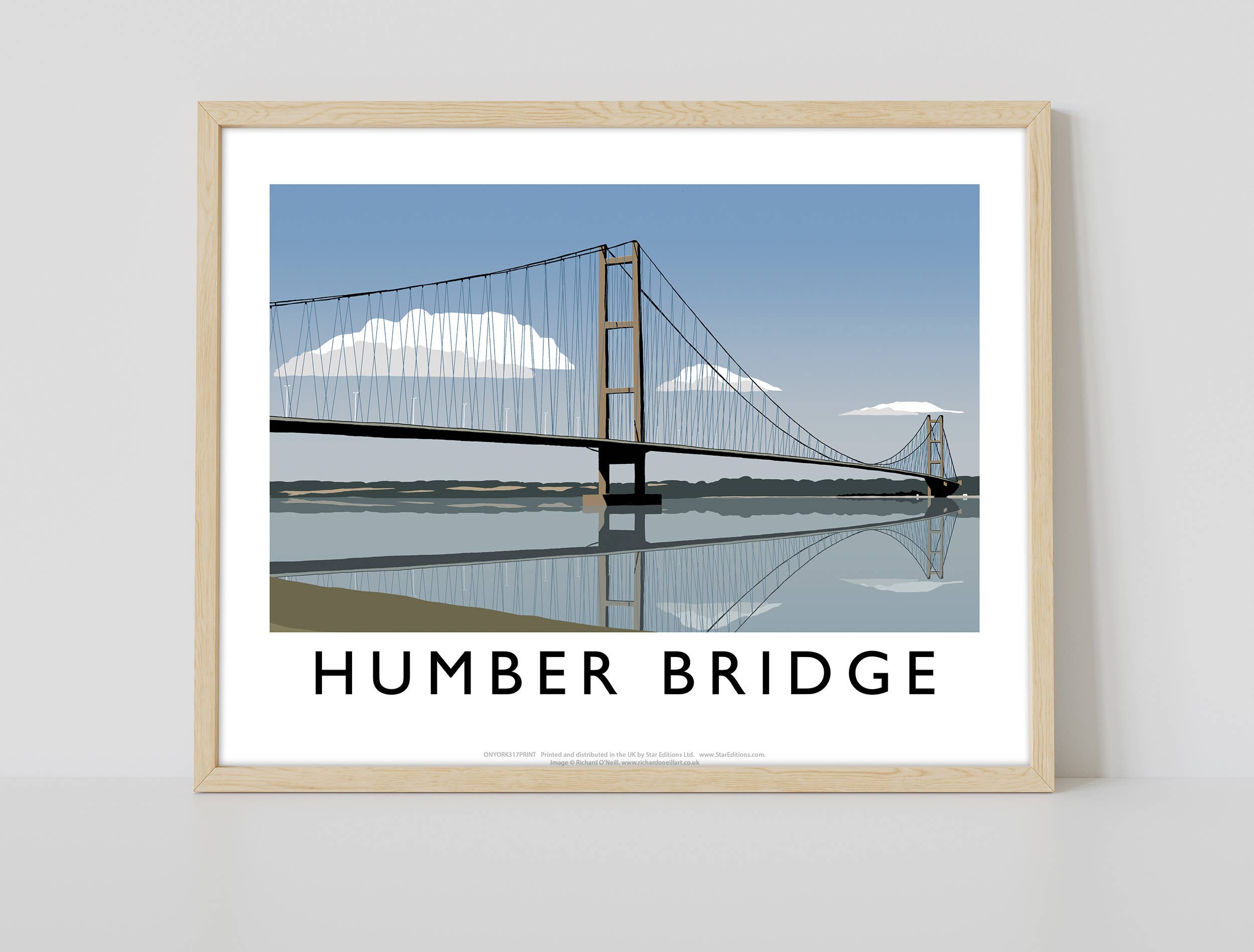 Star Editions – Großhandel Kunstdruck – Humber Bridge von Künstler Richard O'Neill - Premium Kunstdruck1