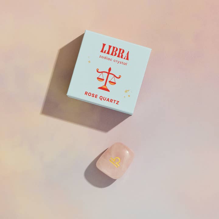 GeoCentral - Wholesale Spiritual Stone/Crystal - Libra Boxed Zodiac Crystal – Rose Quartz