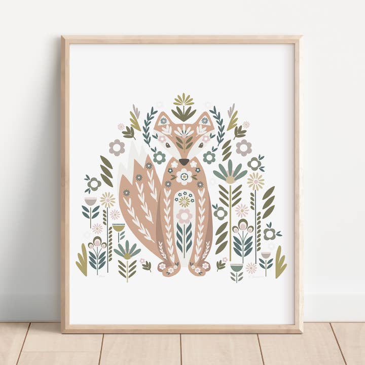 Fox- 8x10 or 11x14 Art Print for wholesale by Juniper Blue