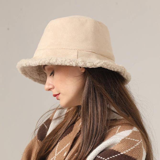MKS America - Wholesale Bucket Hat - Women's - Winter reversible plush bucket hat6