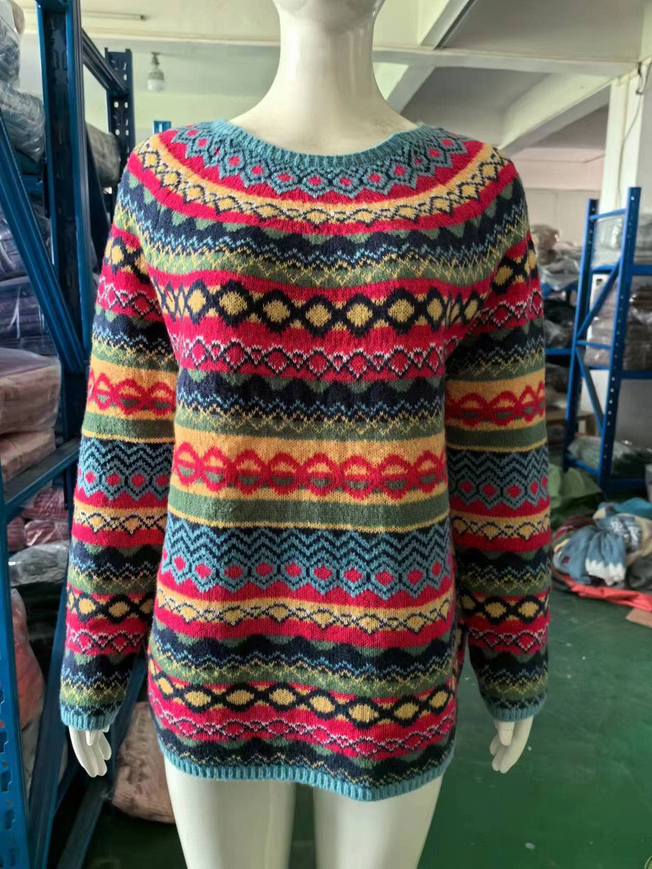 Rosa Clothing - Wholesale Knit Sweater - Women's - Cottagecore Vintage jacquard knit sweater jumper18