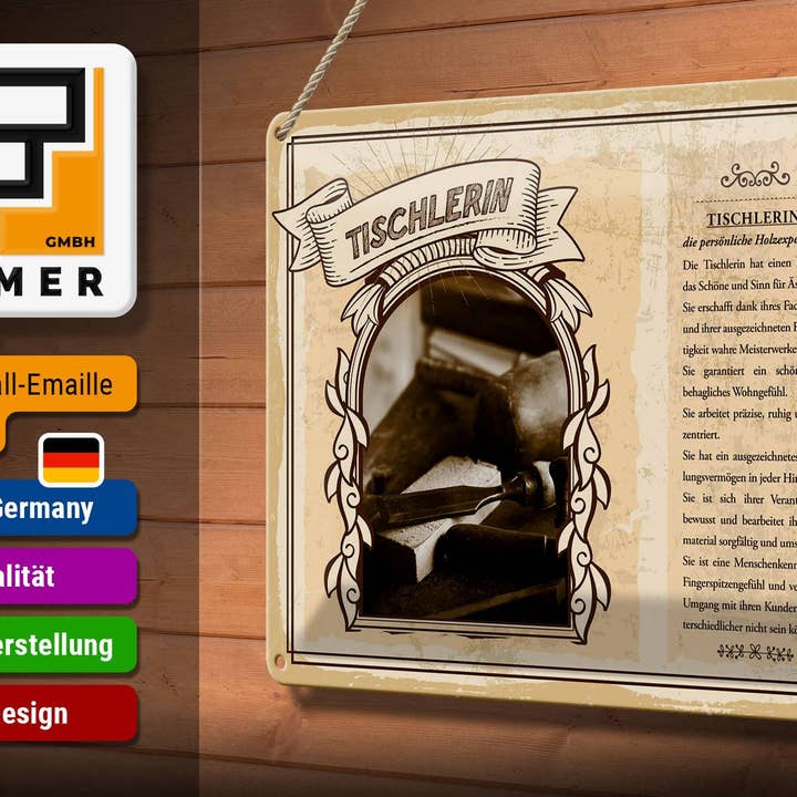 Femer - Wholesale Sign - Professions Carpenter Wood Expert Tin Sign 30x20cm2