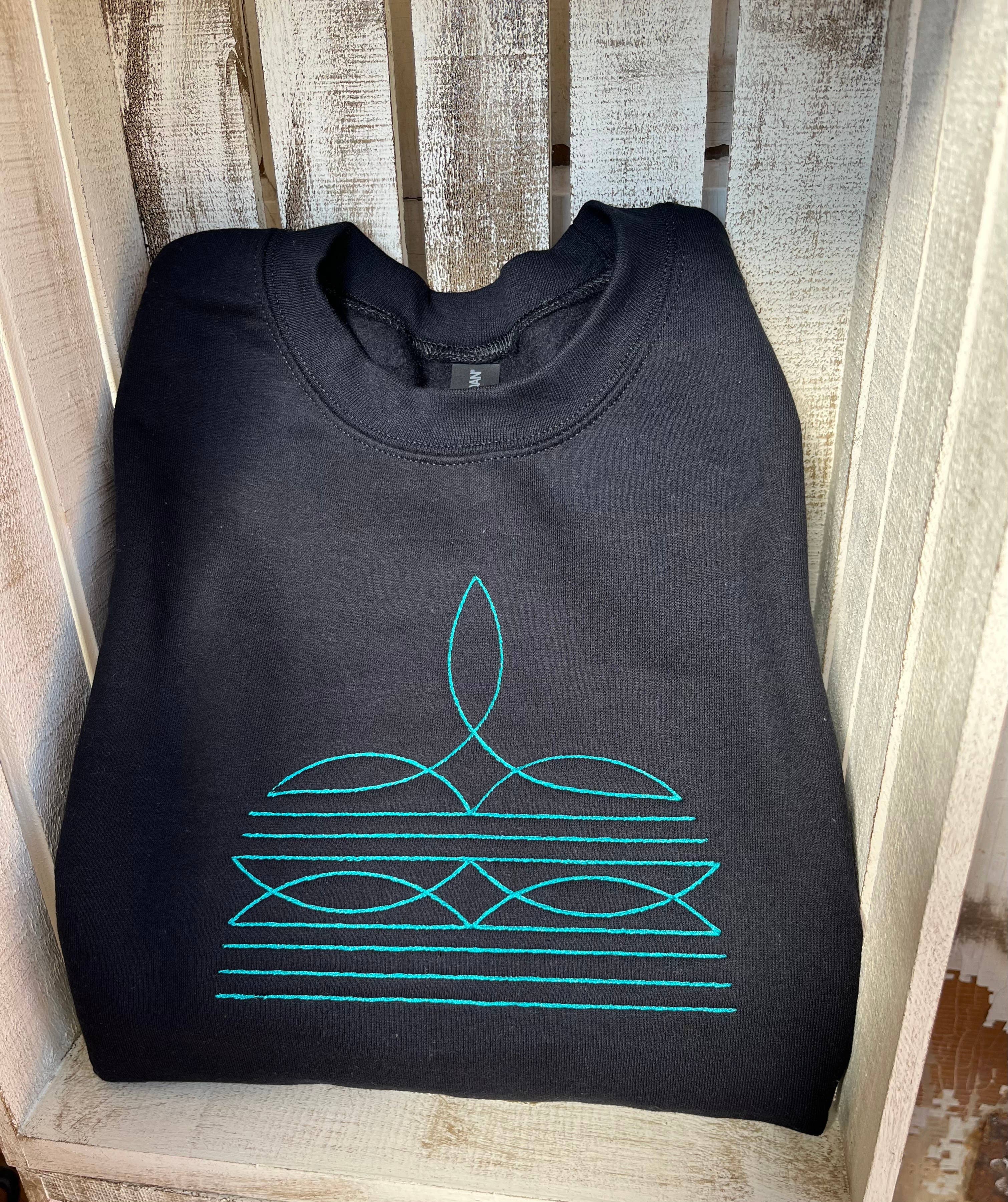 Lhite Graphics – Großhandel Sweatshirt – Unisex – Boot Stitch Besticktes Sweatshirt2